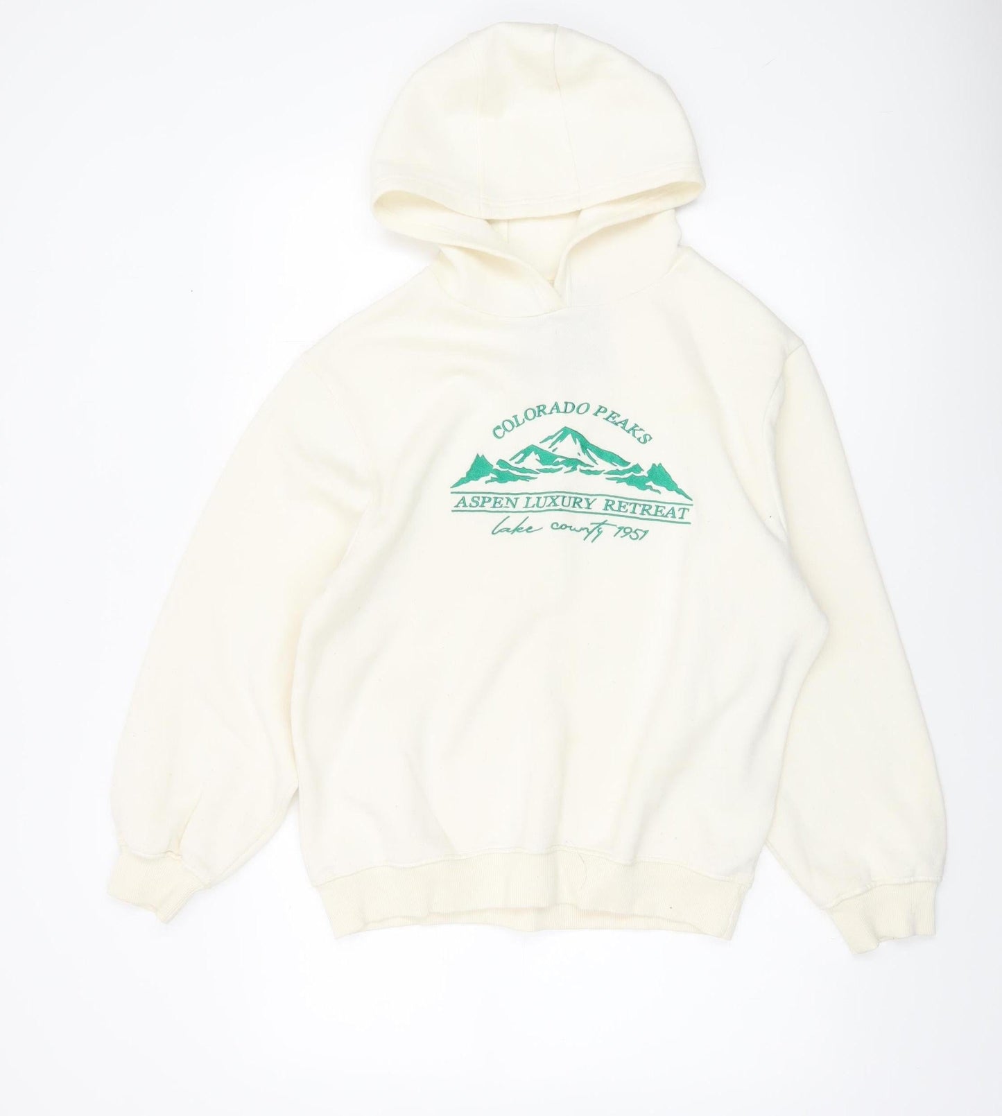 Womens UK Size 8 Threadbare Ivory Pullover Hoodie