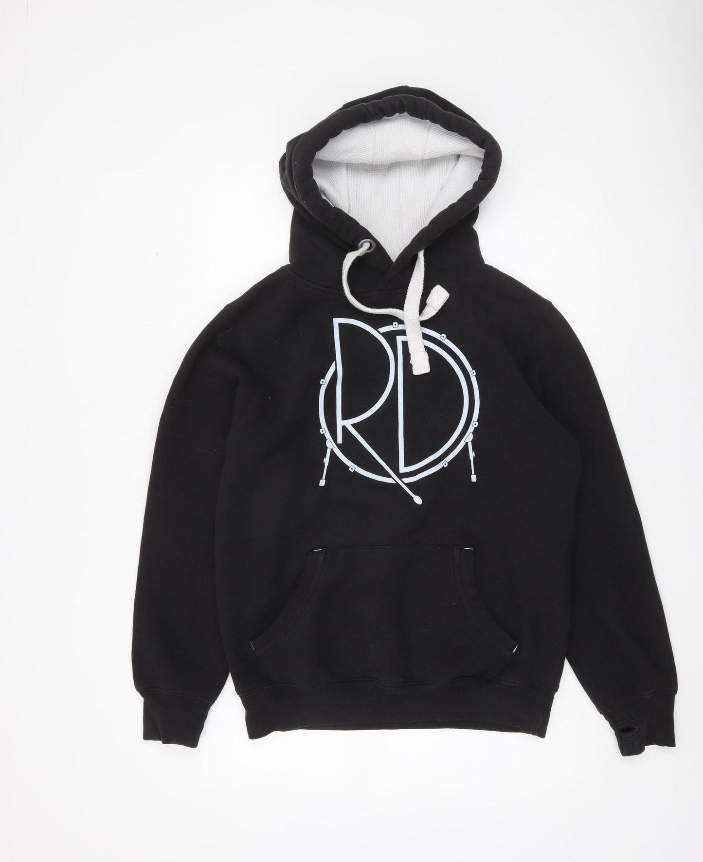Mens UK Size S Rhythm Dynamics Black Pullover Hoodie