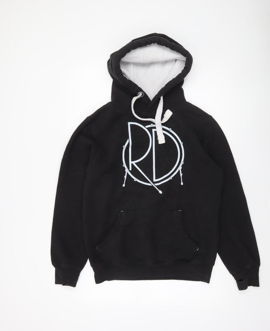 Mens UK Size S Rhythm Dynamics Black Pullover Hoodie