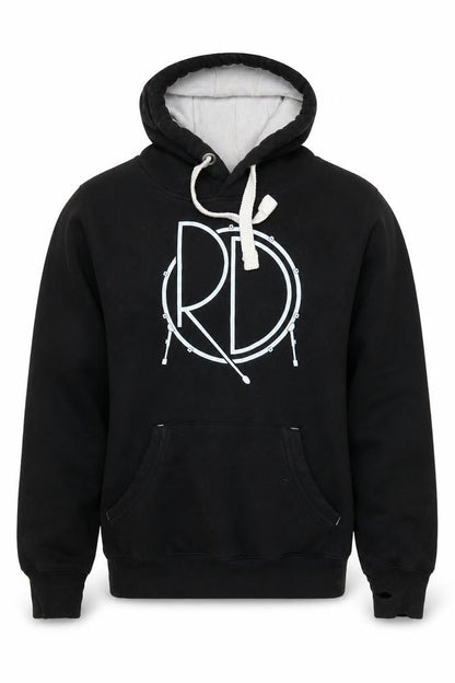 Mens UK Size S Rhythm Dynamics Black Pullover Hoodie