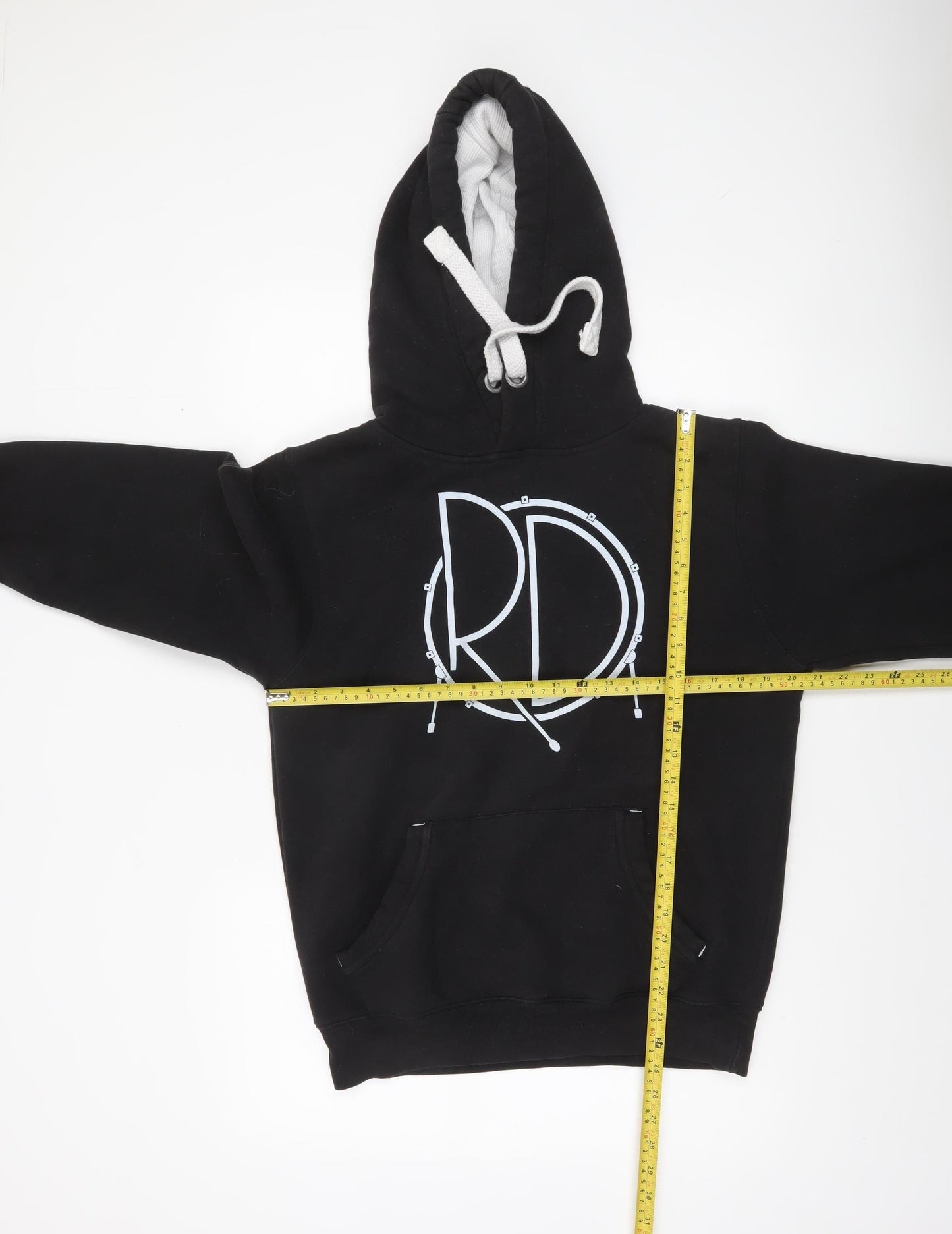 Mens UK Size S Rhythm Dynamics Black Pullover Hoodie