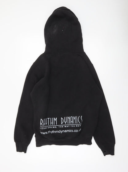 Mens UK Size S Rhythm Dynamics Black Pullover Hoodie