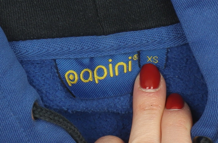Boys UK Size XS Papini Blue Pullover Hoodie