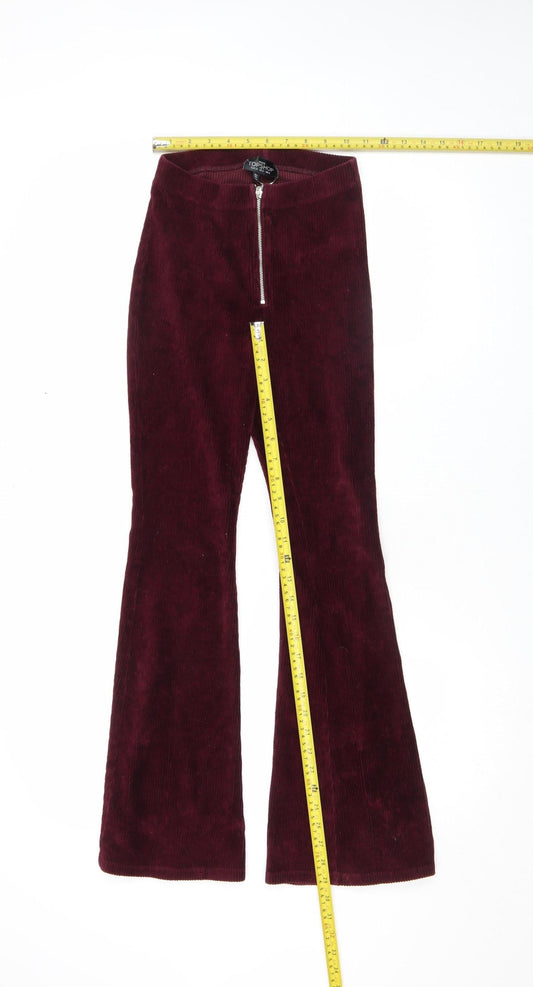 Womens UK Size 6 Topshop Slim Fit Casual Workwear Red Trousers
