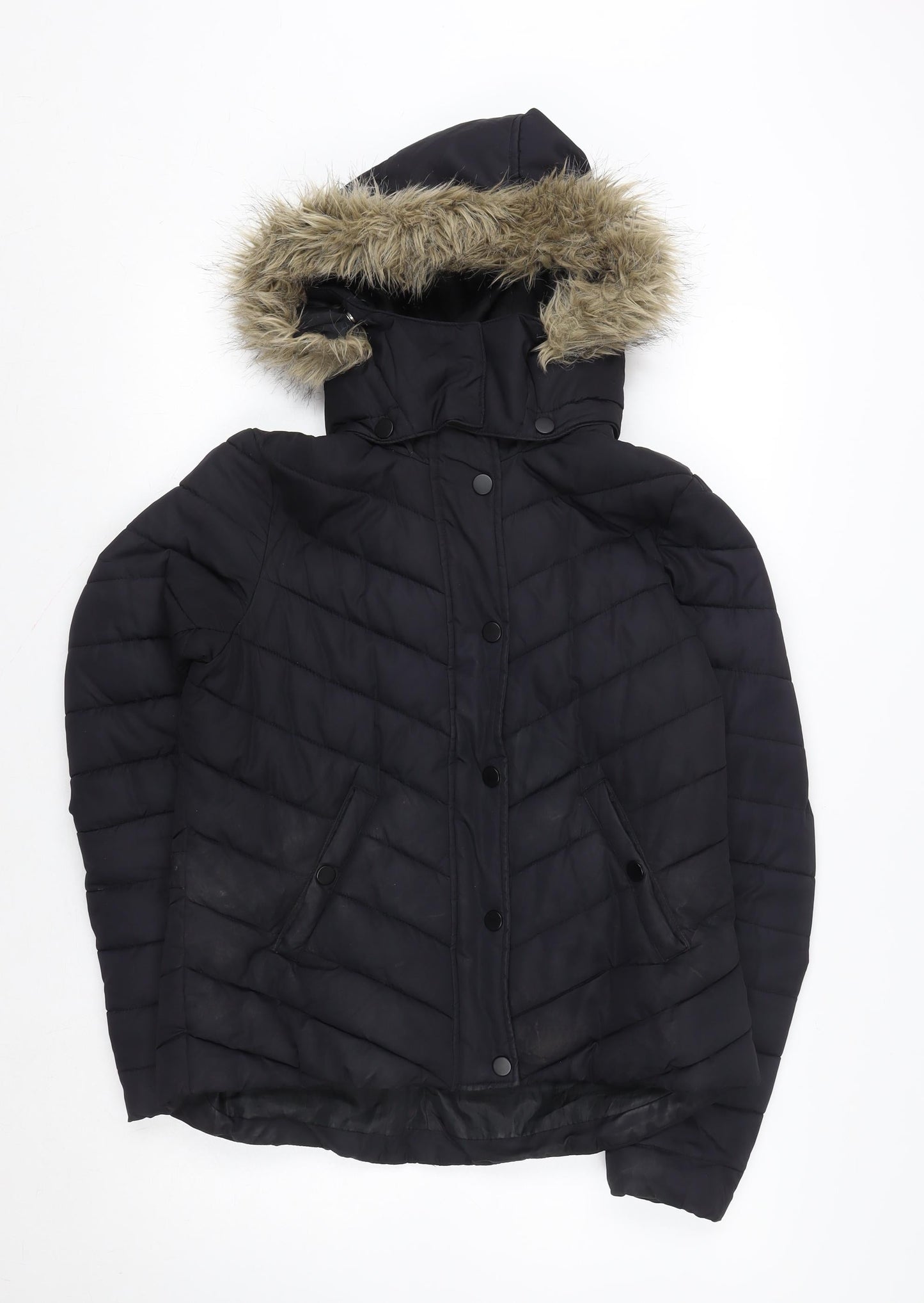 Womens UK Size 14 L.O.G.G. Black Puffer Jacket