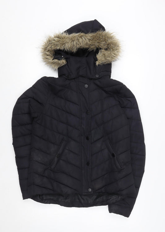 Womens UK Size 14 L.O.G.G. Black Puffer Jacket