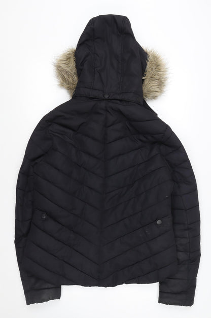 Womens UK Size 14 L.O.G.G. Black Puffer Jacket