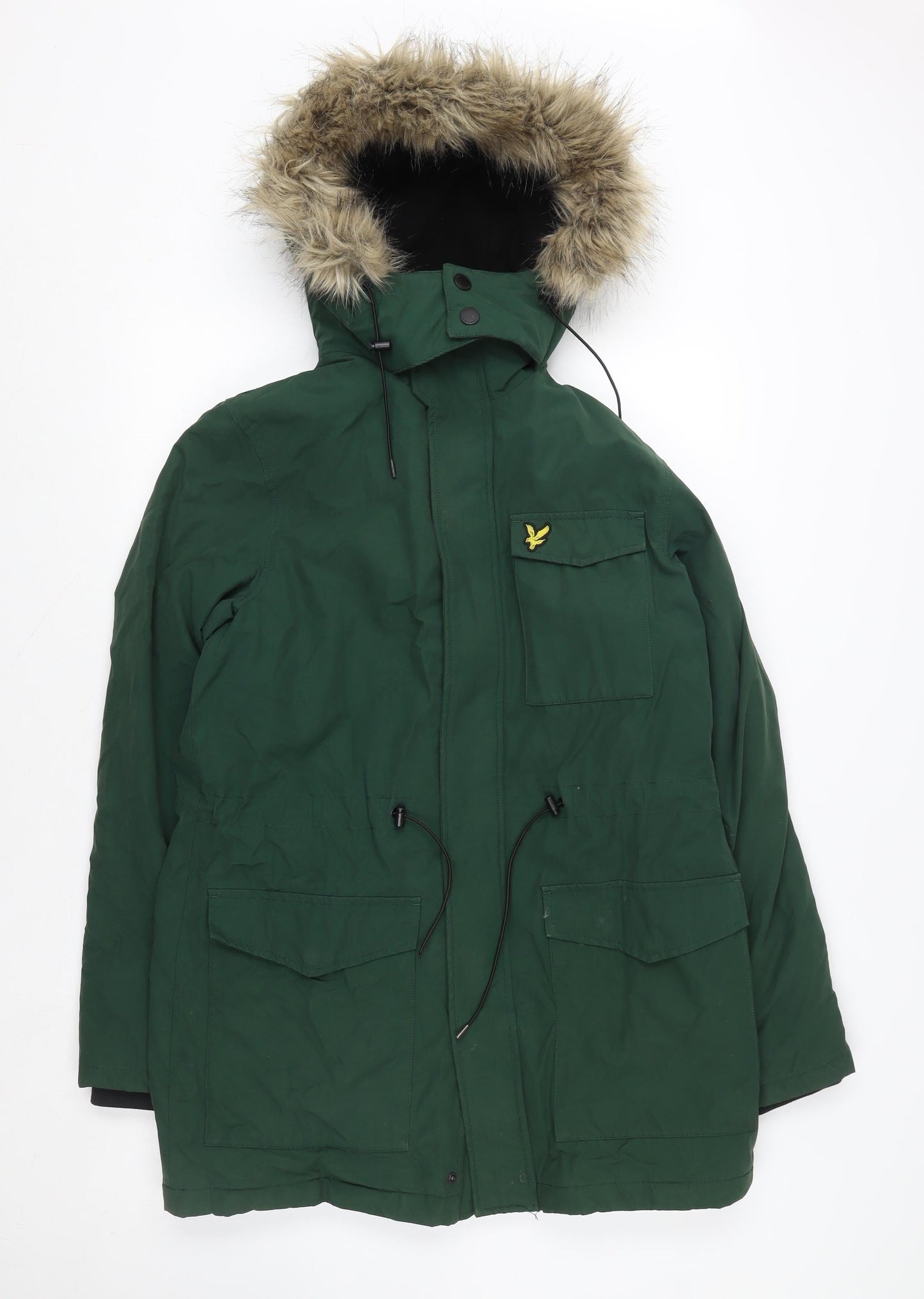 Mens UK Size S Lyle & Scott Green Parka Coat