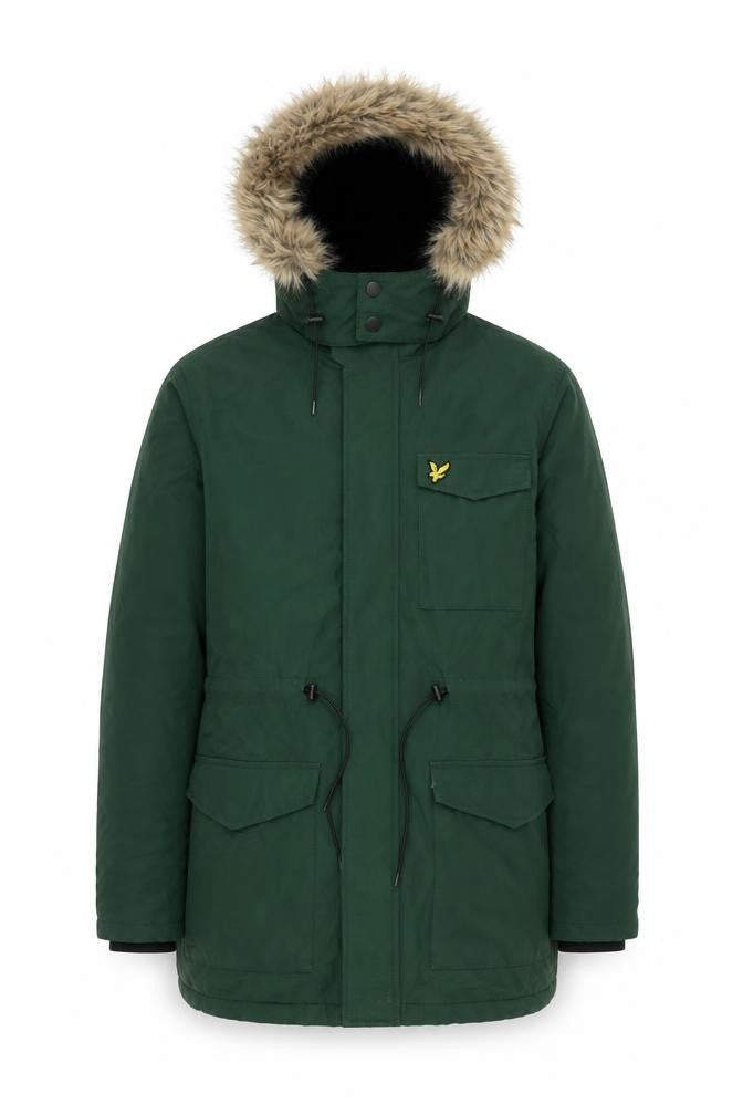 Mens UK Size S Lyle & Scott Green Parka Coat