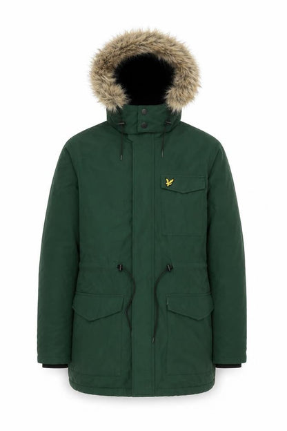 Mens UK Size S Lyle & Scott Green Parka Coat