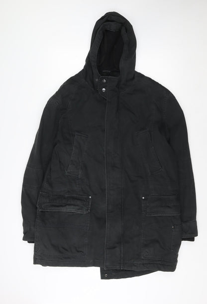 Mens UK Size M NEXT Black Parka Coat