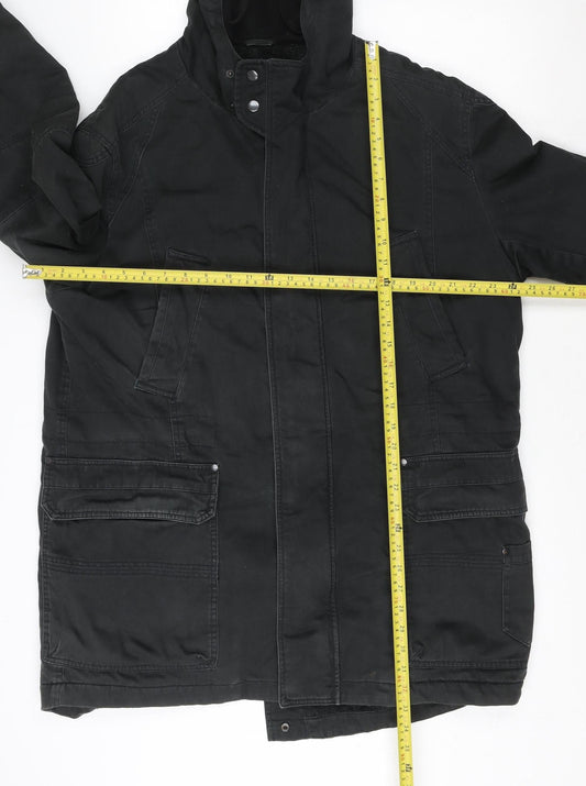 Mens UK Size M NEXT Black Parka Coat