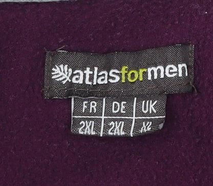 Mens UK Size 2XL atlasformen Purple Pullover Sweatshirt