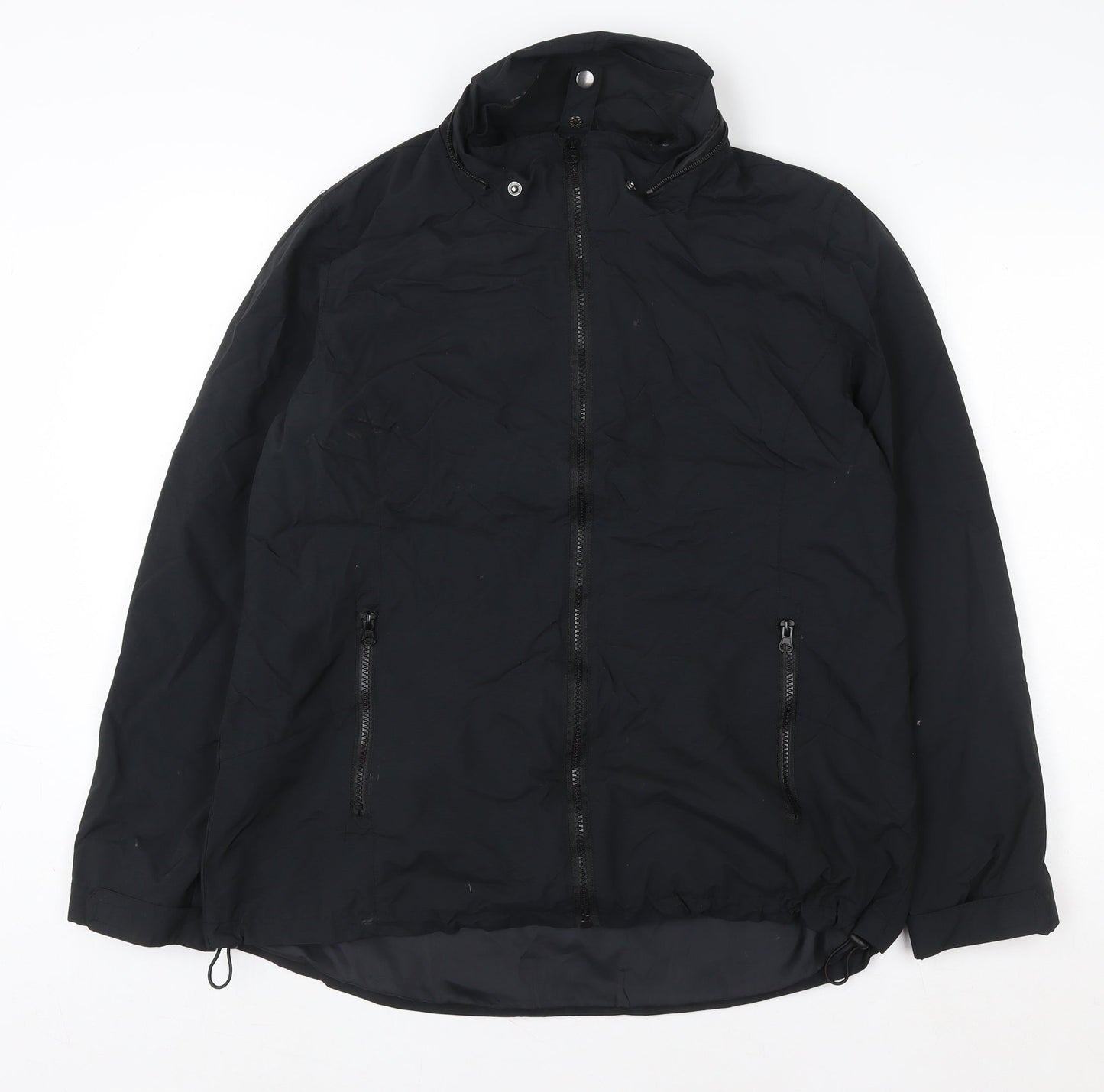 Womens UK Size L NUVANO Black Windbreaker Coat