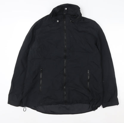 Womens UK Size L NUVANO Black Windbreaker Coat