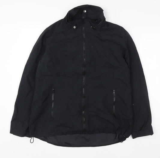 Womens UK Size L NUVANO Black Windbreaker Coat