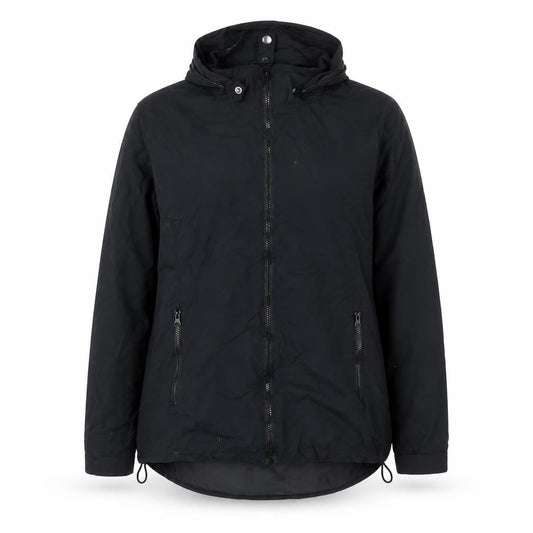Womens UK Size L NUVANO Black Windbreaker Coat