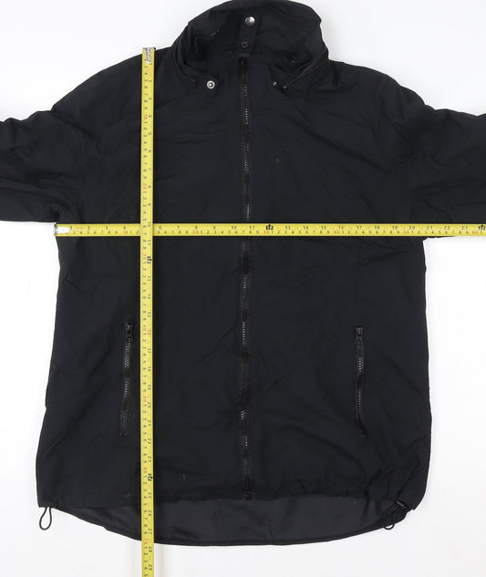 Womens UK Size L NUVANO Black Windbreaker Coat