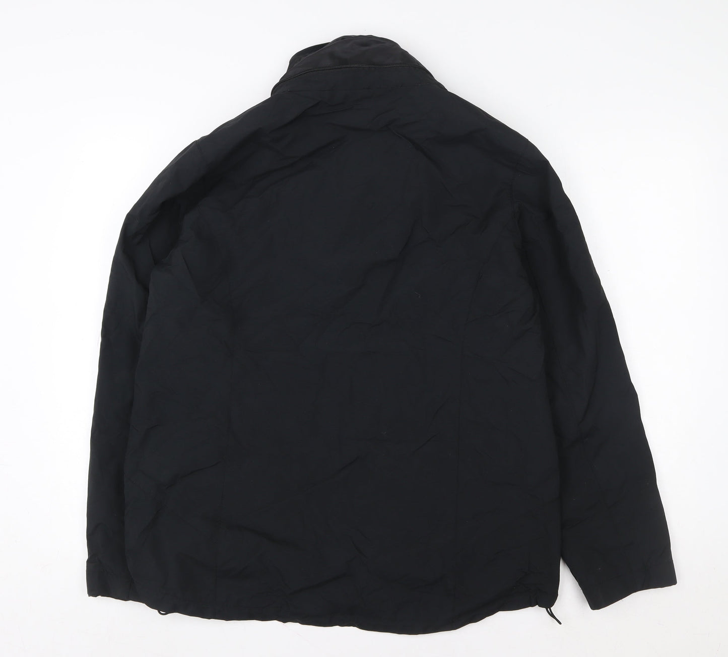Womens UK Size L NUVANO Black Windbreaker Coat