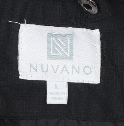 Womens UK Size L NUVANO Black Windbreaker Coat