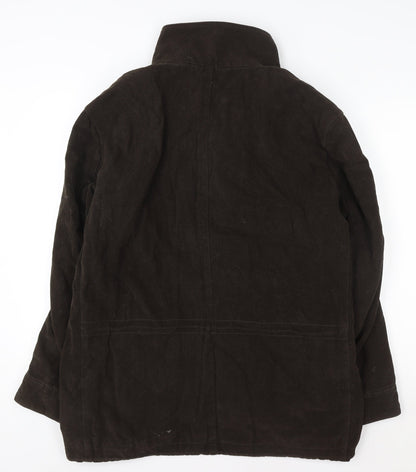 Mens UK Size L Racing Green Brown Overcoat