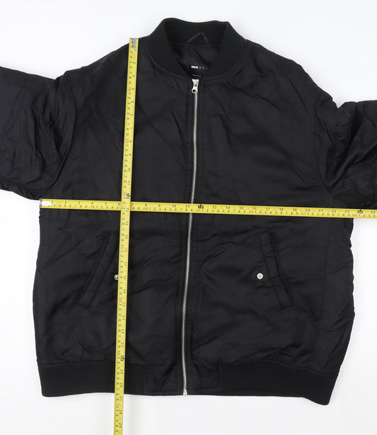 Mens UK Size 36 ASOS Black Bomber Jacket