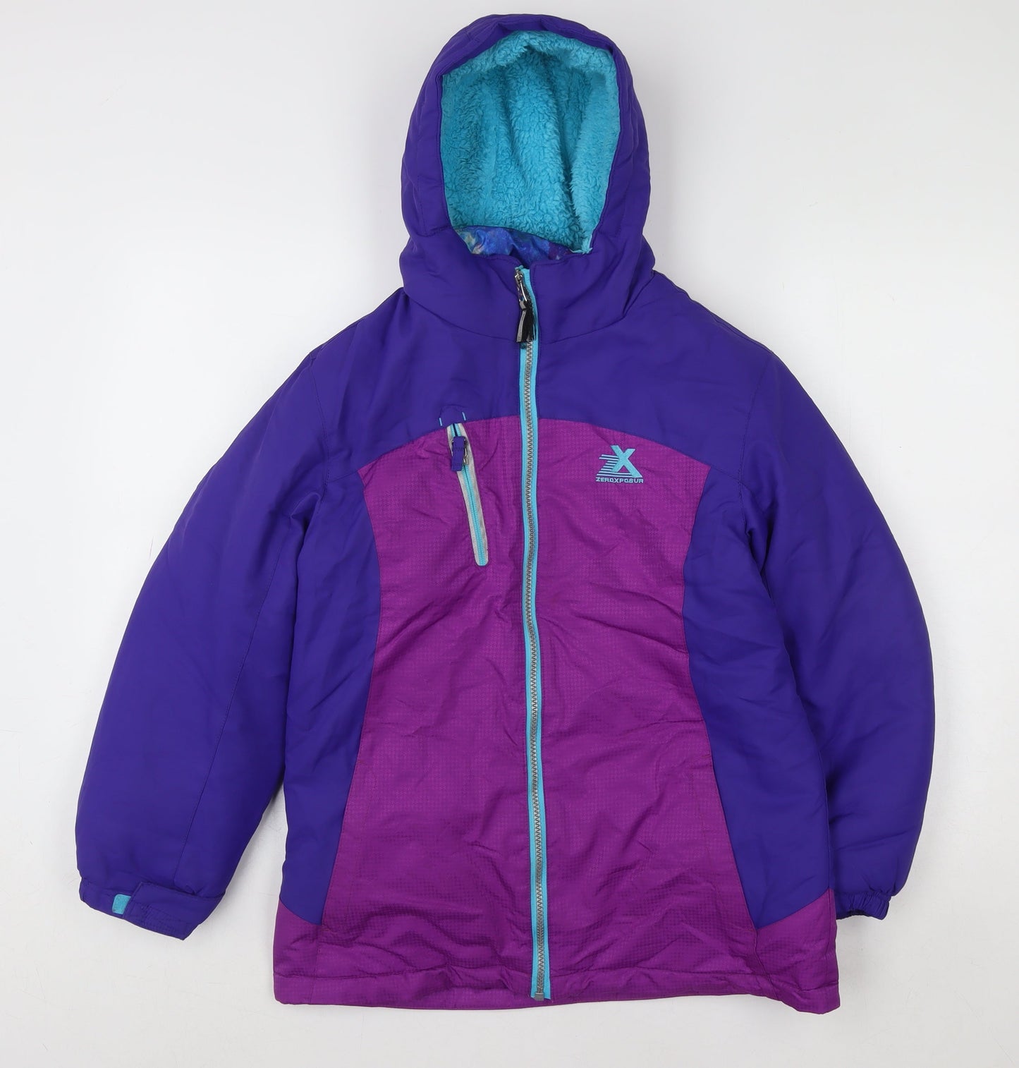 Girls UK Size 10-12 Years ZeroXposur Purple Puffer Jacket