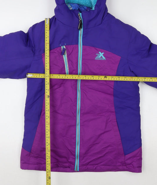 Girls UK Size 10-12 Years ZeroXposur Purple Puffer Jacket