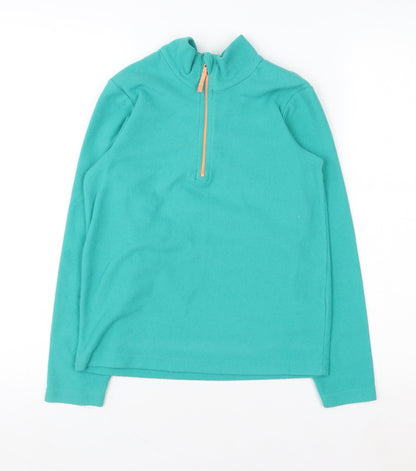 Mountain Warehouse Girls Green Fleece 1/4 Zip Sweatshirt 9-10 Years