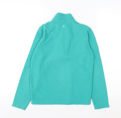 Mountain Warehouse Girls Green Fleece 1/4 Zip Sweatshirt 9-10 Years