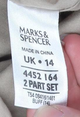 Womens UK Size 14 Marks and Spencer Beige Trench Coat