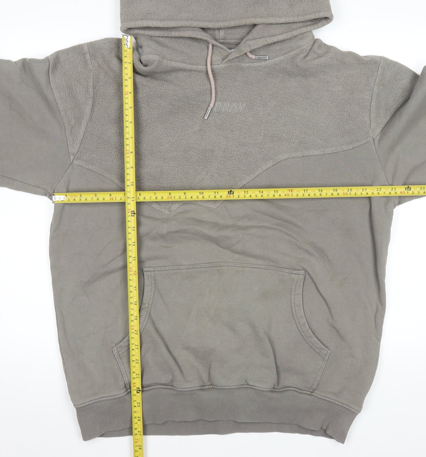 Mens UK Size XL Pray Grey Pullover Hoodie