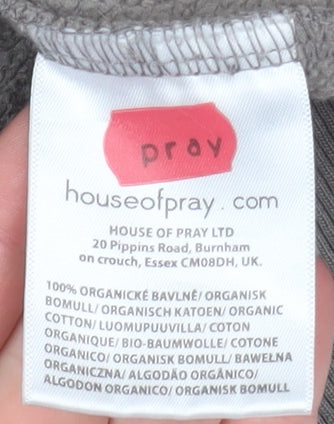 Mens UK Size XL Pray Grey Pullover Hoodie