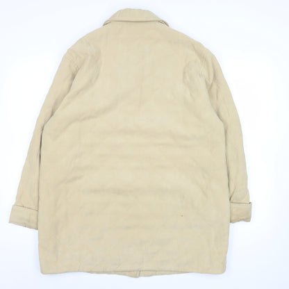 Eastex Beige Quilted Coat Unisex Adults Size 38 Mid-Length Polyester
