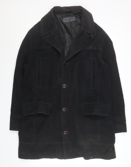 Mens UK Size L NEXT Black Overcoat