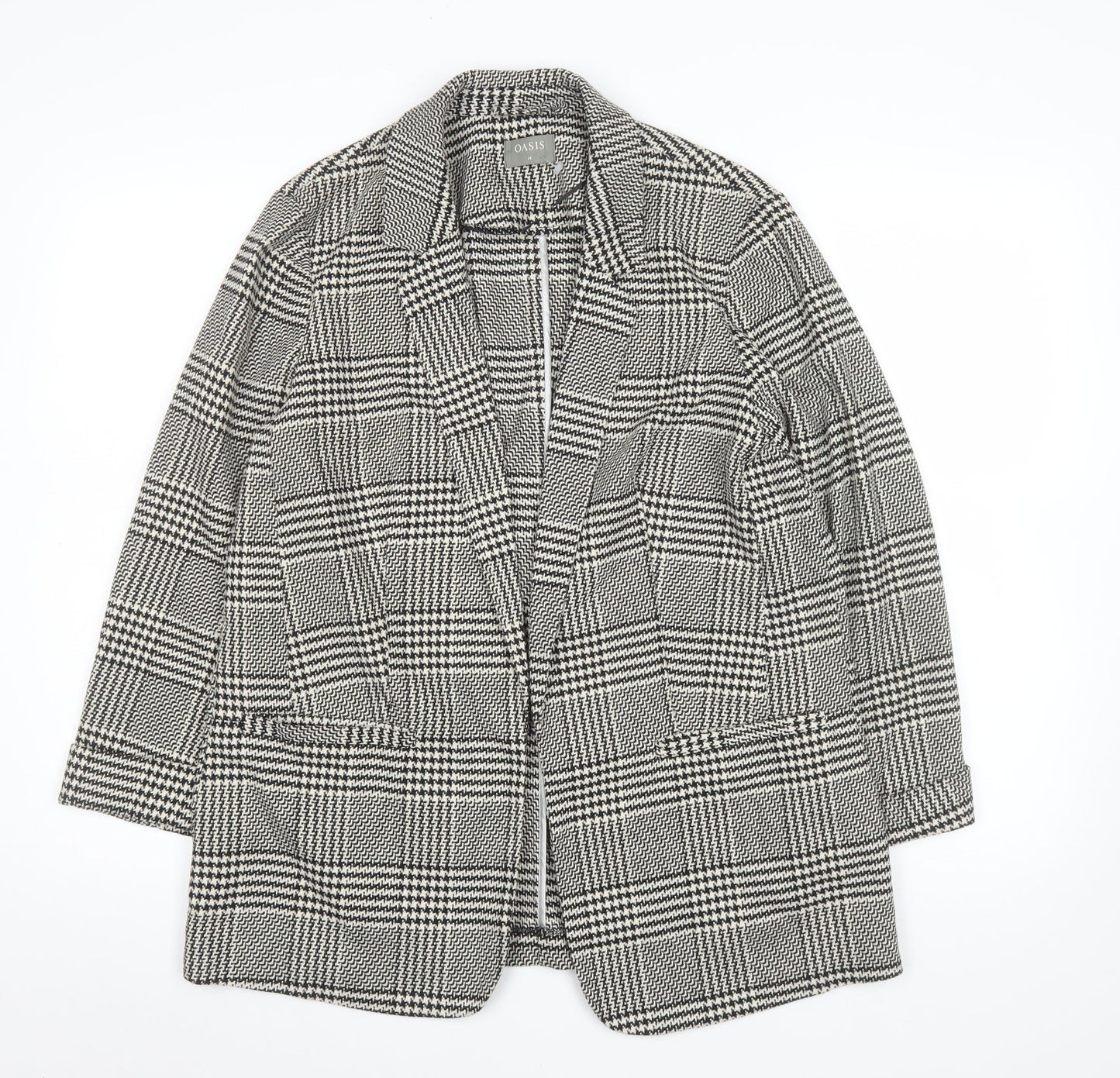 Womens UK Size 14 Oasis Regular Black Blazer