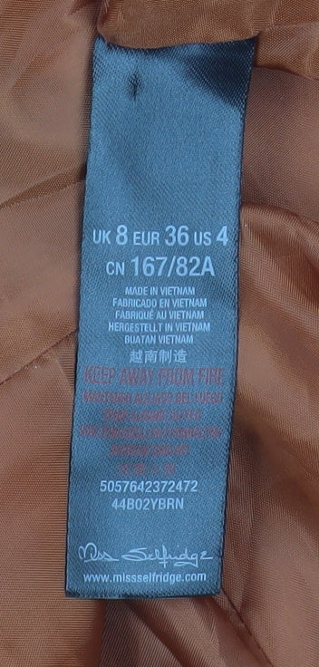 Womens UK Size 8 Miss Selfridge Regular Orange Blazer