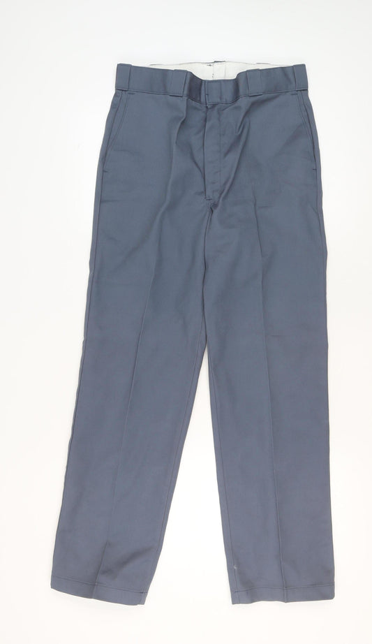 Mens UK Size M Dickies Regular Fit Chino Blue Trousers