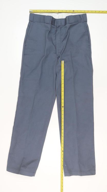 Mens UK Size M Dickies Regular Fit Chino Blue Trousers