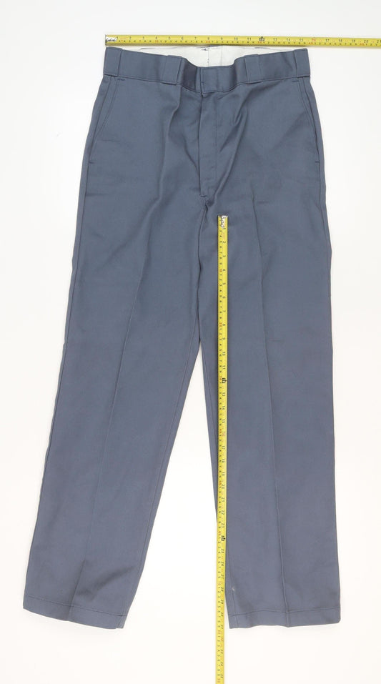 Mens UK Size M Dickies Regular Fit Chino Blue Trousers