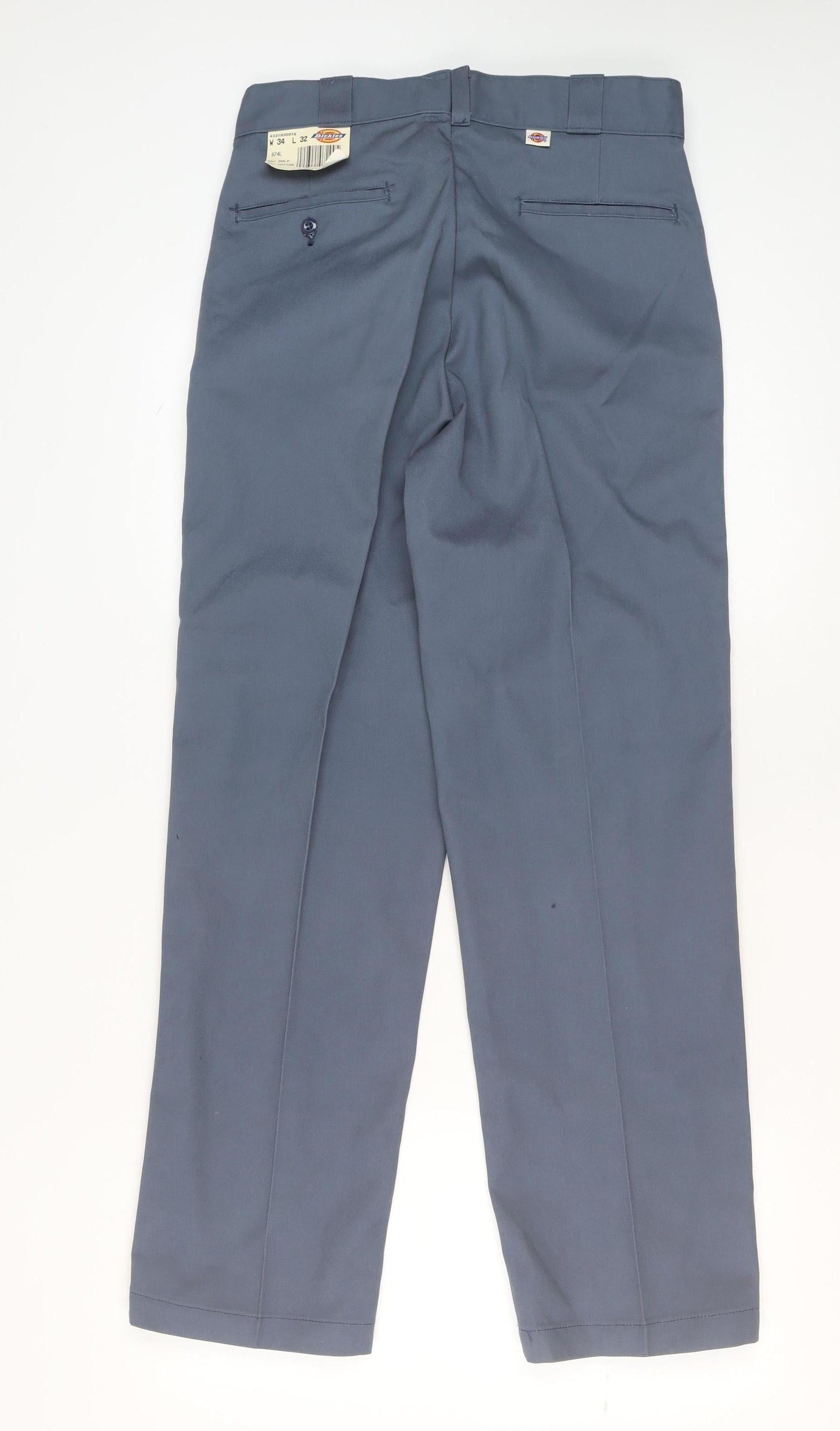 Mens UK Size M Dickies Regular Fit Chino Blue Trousers