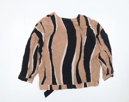 Womens UK Size 16 Mint Velvet Multicoloured Wrap Blouse