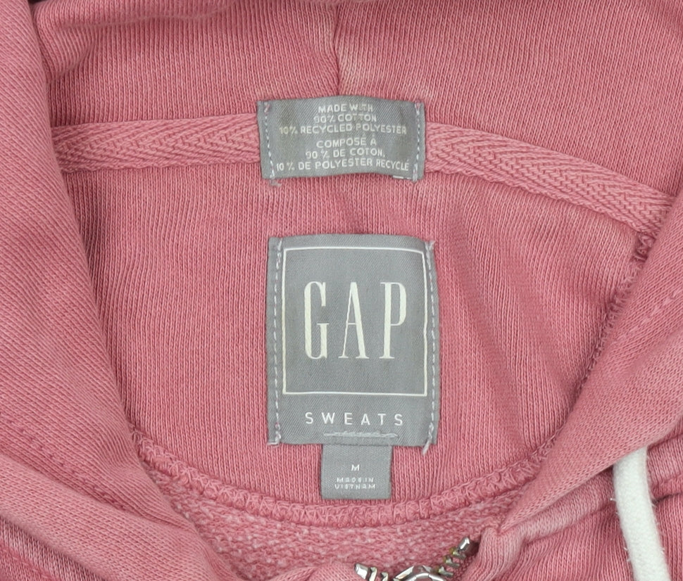 Womens UK Size M Gap Pink Full Zip Hoodie