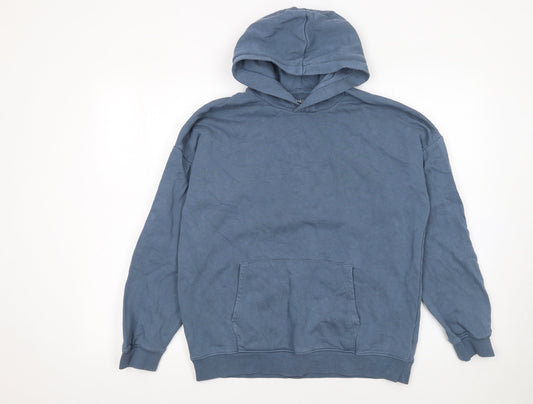 Boys UK Size 13-14 Years Marks and Spencer Blue Pullover Hoodie