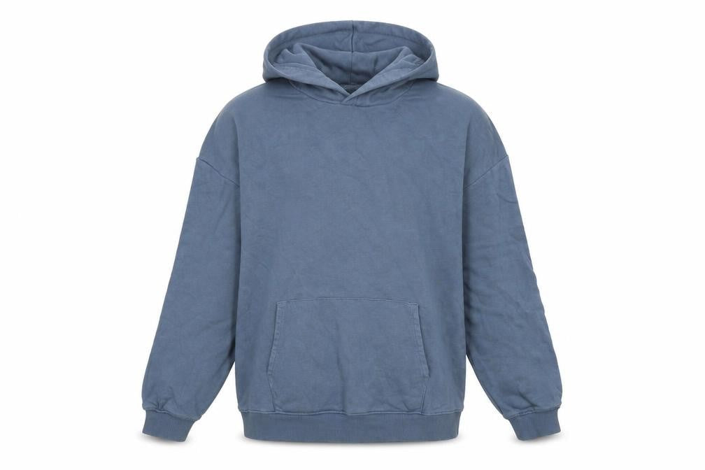 Front view of Marks & Spencer boys’ blue pullover hoodie 13-14 years cotton blend