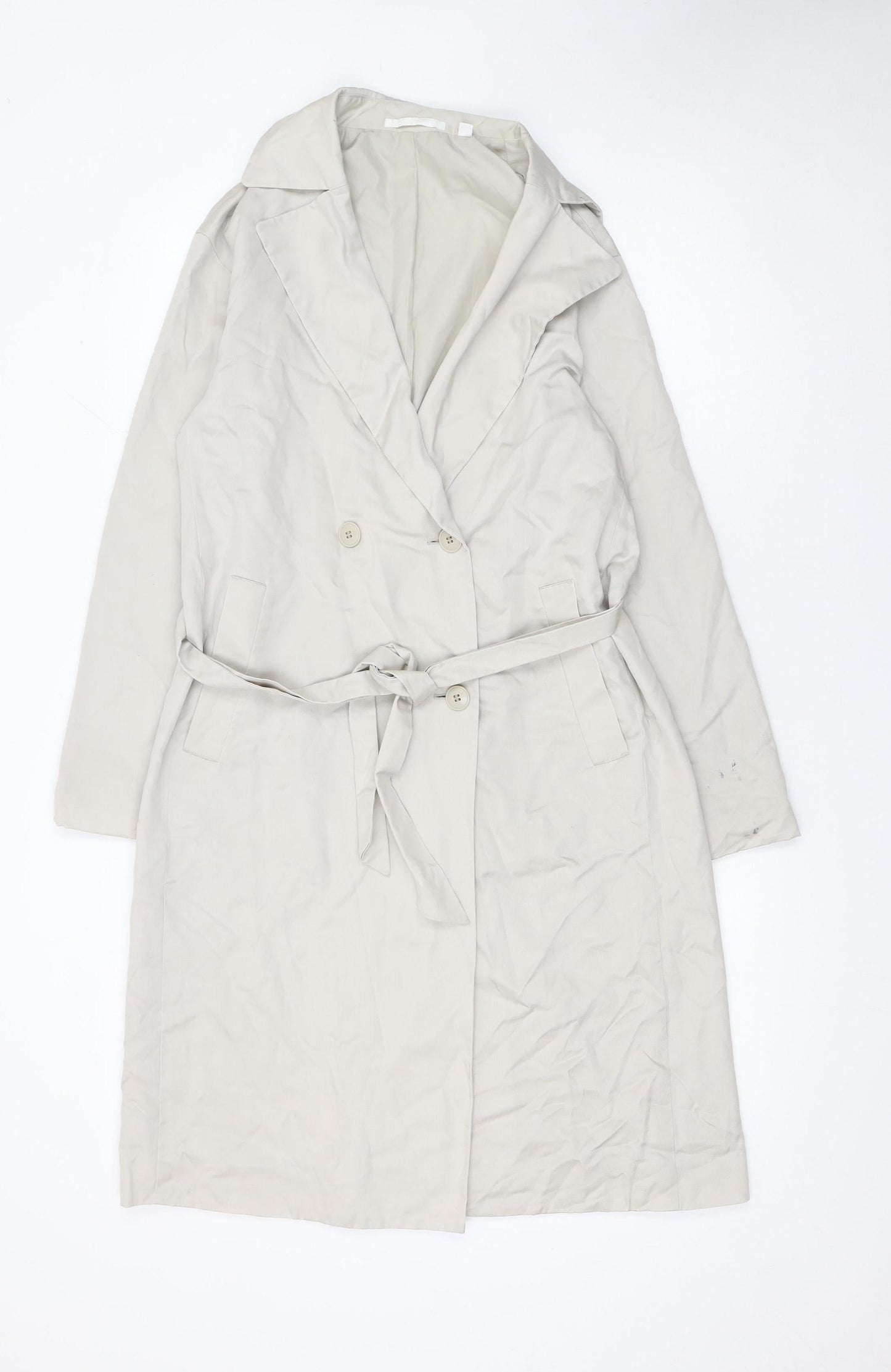 Womens UK Size XS Uniqlo Beige Trench Coat