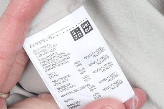 Womens UK Size XS Uniqlo Beige Trench Coat