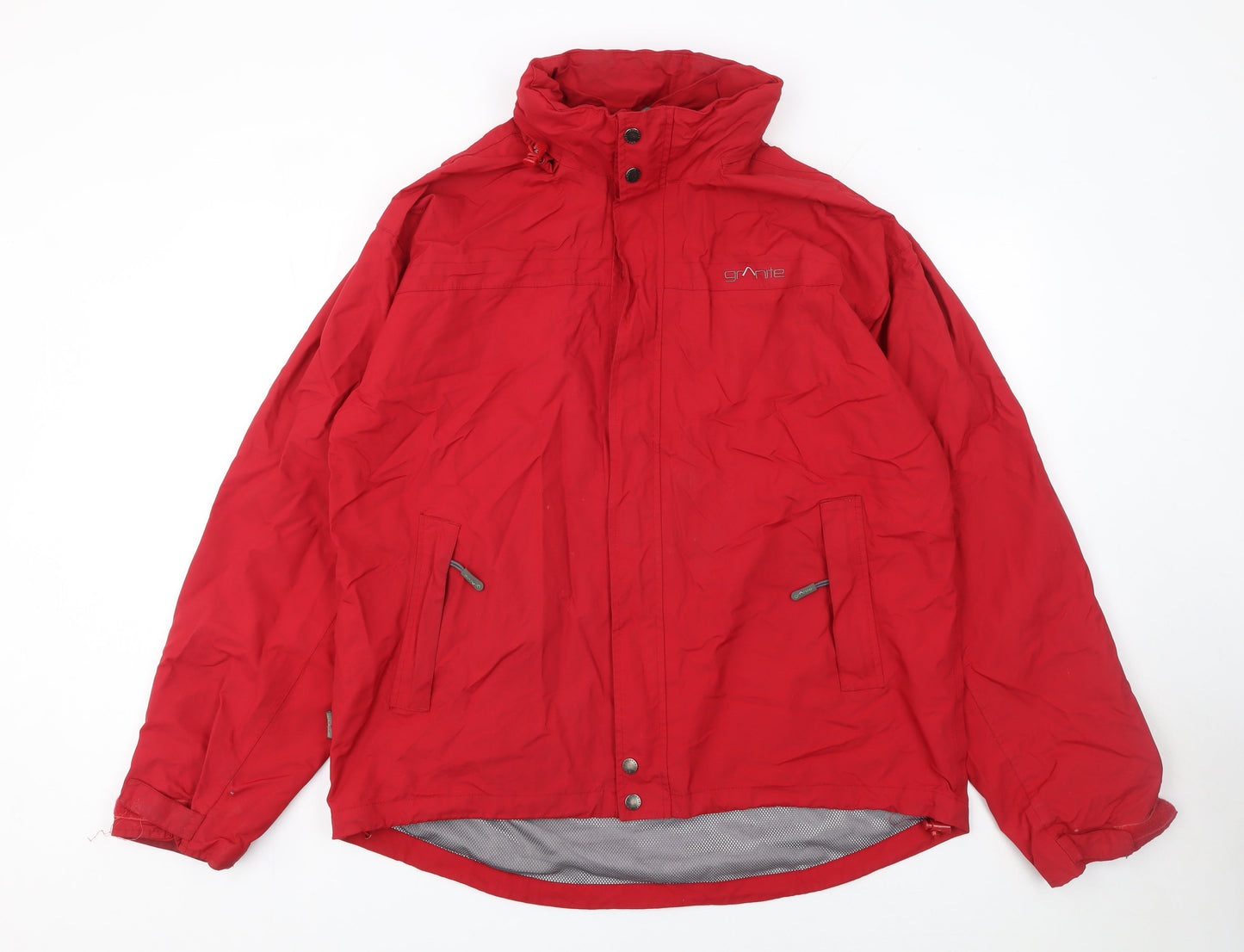 Mens UK Size XL Granite Red Rain Coat
