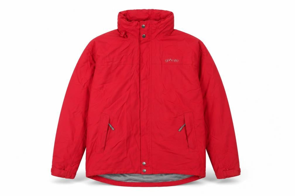 Mens UK Size XL Granite Red Rain Coat