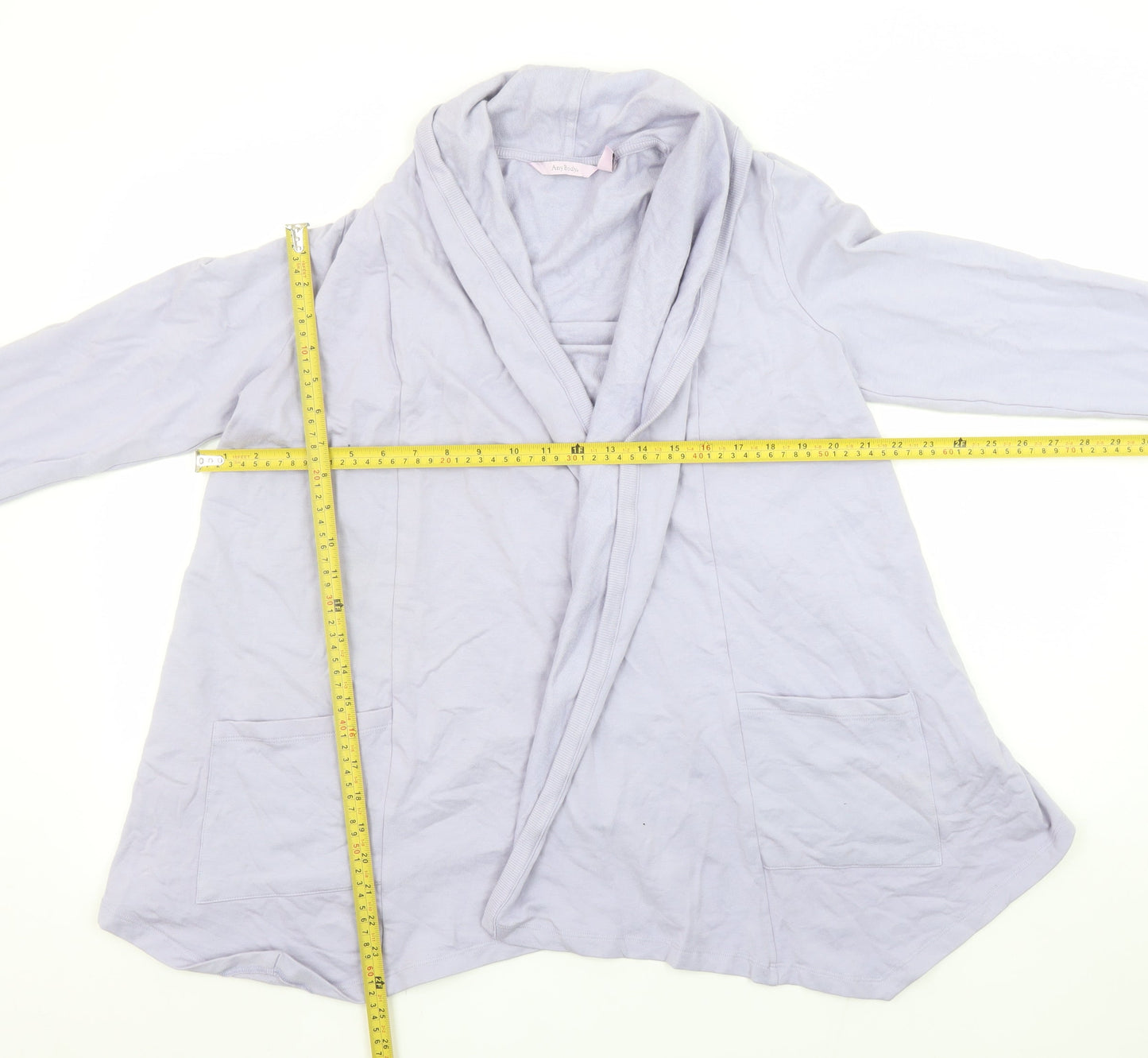 Womens UK Size S AnyBody Grey Wrap Blouse